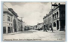 c. 1906 Monterey Street Scene San Luis Obispo California Postcard  picture
