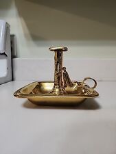 Antique 1700's Crafted Brass Chamberstick Candleholder  picture