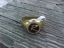 1950s 1960s RAMBLER R LOGO GOLD CIRCLE CHROME RING #13 NOS HI- QUALITY CLASS picture