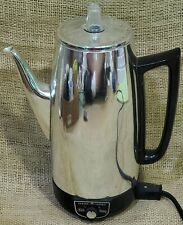 Vtg 60s 70s GENERAL ELECTRIC Percolator #33P14 Tested Works Great Cabin RV etc picture