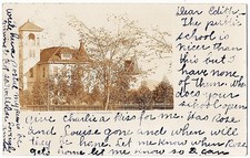 real photo Livermore CA - High School mailed 1906 antique postcard RPPC picture