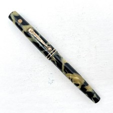 VTG Wahl Eversharp Equipoise Fountain Pen Black Pearl Lever (No Nib) AS IS picture