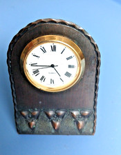 Mission Guild Roycroft Renaissance Miniature Copper Arts Crafts Desk Clock RR picture