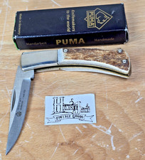 Vintage Puma 2006 Gent Folding Knife w/ Stag Antler Hand P210610S Pocket Knife picture