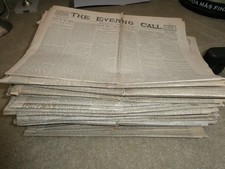 RARE Lot of 56 Original 1885 Philadelphia Evening Call Newspapers picture