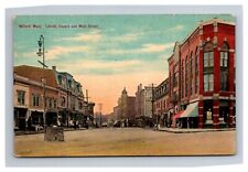 Postcard Milford Massachusetts Lincoln Square Main Street Downtown Drugstore picture