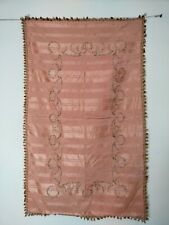 Vintage fabulous french embroidery silk textile floral brocade panel item631 picture