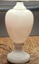 Vintage Italian Pink Alabaster Table Lamp Mid Century Neoclassical Urn WORKING picture