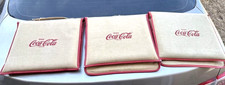 3 Rare Original  1950's  Coca Cola Seat Cushions  “ Nice “ picture