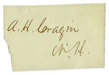 RARE “New Hampshire Senator” Aaron H. Cragin 2.75X4.75 Cut Signature picture