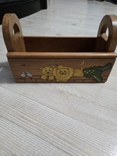 Vintage Handmade Wooden Caddy Noah's Ark picture
