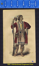 Florida Seminole Chief Osceola (Billy Powell) - 1861 Hand-Colored Print picture