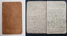 1886 antique TRAVEL JOURNAL oswego ny to san francisco & denver railroad diary picture