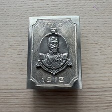 Imperial Russian Silver Match Safe Vesta Case 1913 Romanov Spurious Marks .84 picture