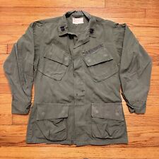 Vintage 60s US Air Force Vietnam Slant Pocket Jungle Jacket Poplin Shirt Small picture