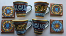 Starbucks Deruta Sberna Italy 1999-2001 Mugs & Coasters Set / Early Exclusive picture