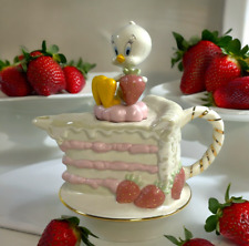 2005 Lenox Tweety Bird Teapot 7” Cake Strawberry Looney Tunes Collection New Box picture