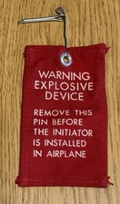 Vintage General Dynamics F-16 Warning Flag Used in the Build of the Aircraft picture