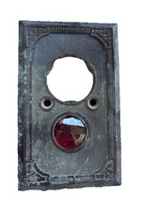 Elevator Plate With A Ruby Red Jewel Vintage picture