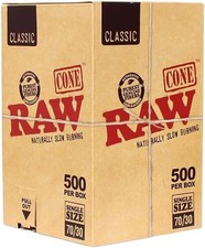 RAW Dogwalker Mini 70/30 Cones – 500 count – Small Pre-Rolled Classic Papers picture