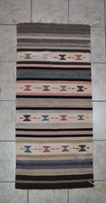 Vintage Mexican Southwest Style Runner Rug Hourglass Geometric Decor picture