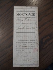 Rare 1890 Spokane County WA Mortgage Document -Signed by Banker James K Edmiston picture
