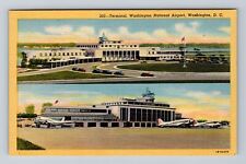 Washington DC, Washington National Airport Terminal Antique Vintage Postcard picture