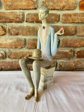 Vintage Lladro Man With Heart Figurine 4600 Retired Jose Rausell Spain Glazed picture
