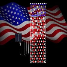 160 LED Solar American Flag Lights Outdoor, 6.6ft x 1.5ft Fourth of July Deco... picture