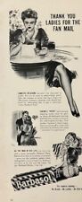 Rare 1941 Original Vintage Barbasol Mens Shaving Cream w/ Lady Advertisement Ad picture