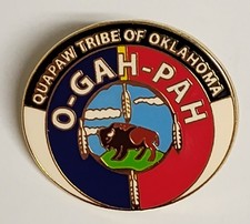 Vintage Quapaw Tribe Of Oklahoma O-GAH-PAH Lapel Pin picture