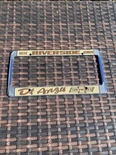 Original vintage  Riverside Chevrolet Dealer De Anza License Plate Frame 1980s  picture