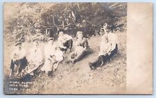 RPPC Fern Glen PA Pennsylvania Picnic Party Lovely Group People Photo Postcard picture