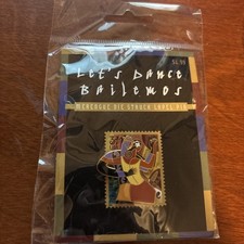 USPS Let's Dance Bailemos Merengue Struck Lapel Pin 37 Cents Stamp picture