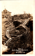 Steps to Battle Mountain Sanitarium Hot Springs South Dakota 1929 RPPC Postcard picture