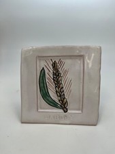 Art tile, carved and painted, 