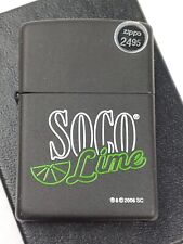 Zippo 218 SOCO Lime on Black Matte Finish Windproof Lighter - AUG (H) 2008 picture
