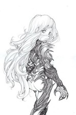 WITCHBLADE #21 - CAMILLA DERRICO COVER D INC 1:50 B&W VARIANT picture