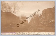 K54/ Vevay Indiana RPPC Postcard c1910 West Main Street Stores 486 picture