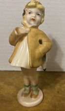 VTG Spring Girl Figurine W/Umbrella Made In Japan picture
