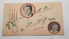 VTG Liberace & George Liberace Photo Merry Christmas New Years Postcard Fan picture