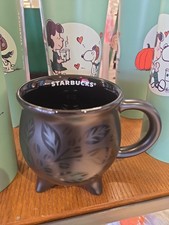 Starbucks 2026 Halloween Cauldron 14oz Black Mug IN HAND picture