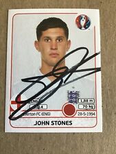 John Stones, England 🏴󠁧󠁢󠁥󠁮󠁧󠁿 UEFA Euro 2016 Panini hand signed picture