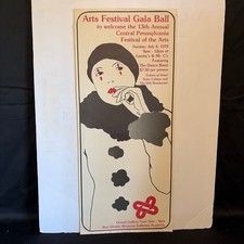 Vintage 1979 Central PA Festival of the Arts Gala Ball Poster Pierrot Zangrilli picture