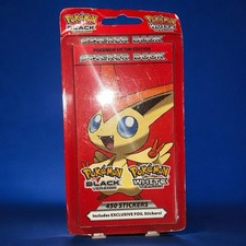 New 2011 POKEMON Black & White VICTINI EDITION Sticker Book 450 Stickers + Foil picture