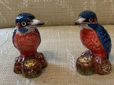 2 Royal Doulton Kingfisher Bird Figurine RDA97 Blue Orange 2005, Excellent picture