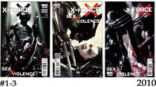 X-FORCE SEX AND VIOLENCE #1-3 COMPLETE SET (2010)- YOST+KYLE- DELLOTTO- VF picture