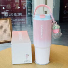 Authentic Starbucks China 2024 Summer Succulent Pink 28oz SS Tumbler W/ Keychain picture