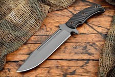 RMJ Tactical Combat Africa Gray Cerakote Blade Finish w/ G-10 Handles and Sheath picture