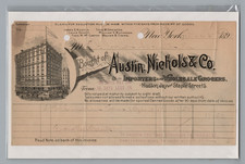 Antique 1890s Austin Nichols & Co New York Grocers Illustrated Billhead Invoice picture
